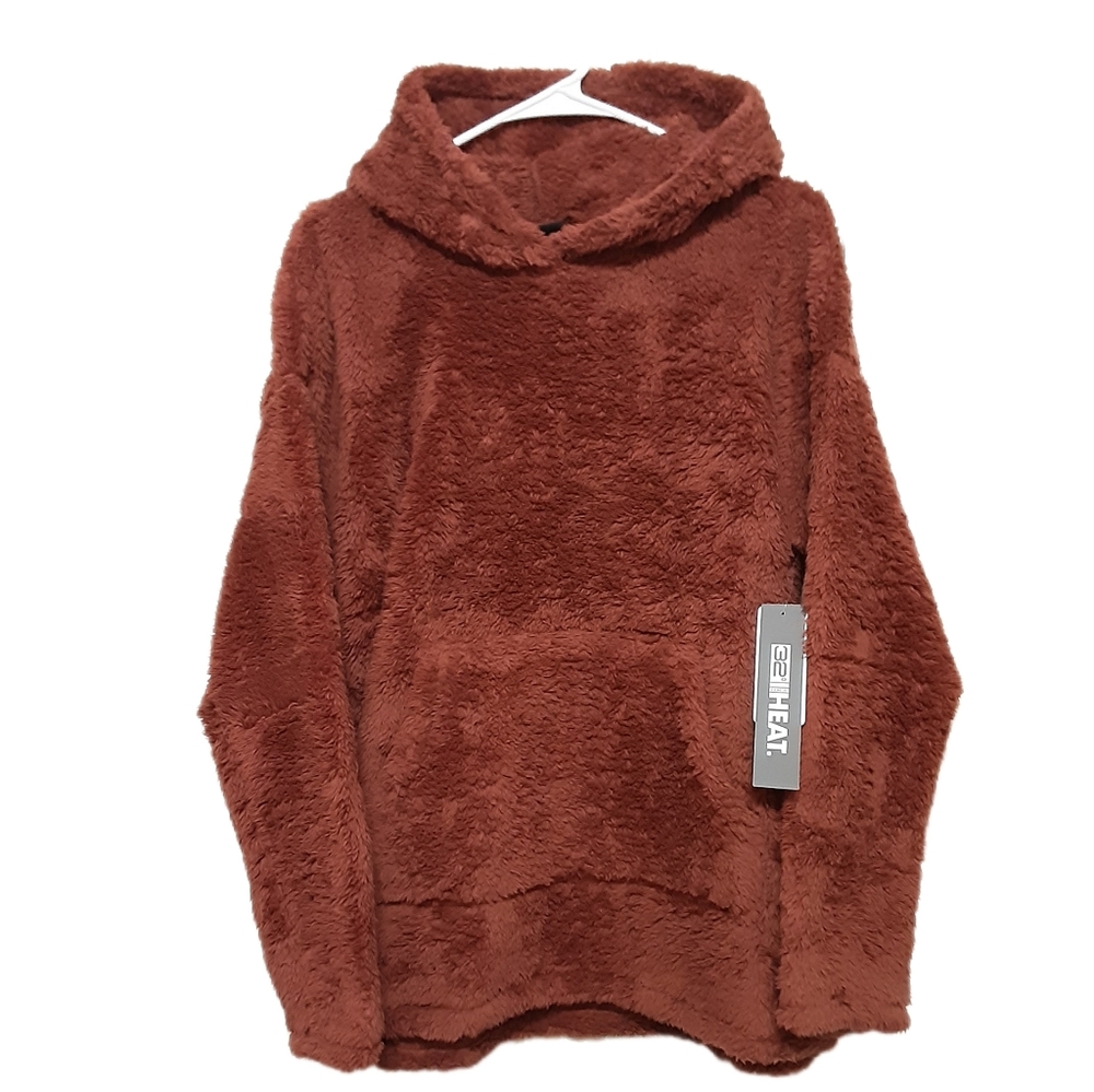 32 Degrees Sherpa Hooded Sweater Womens Large